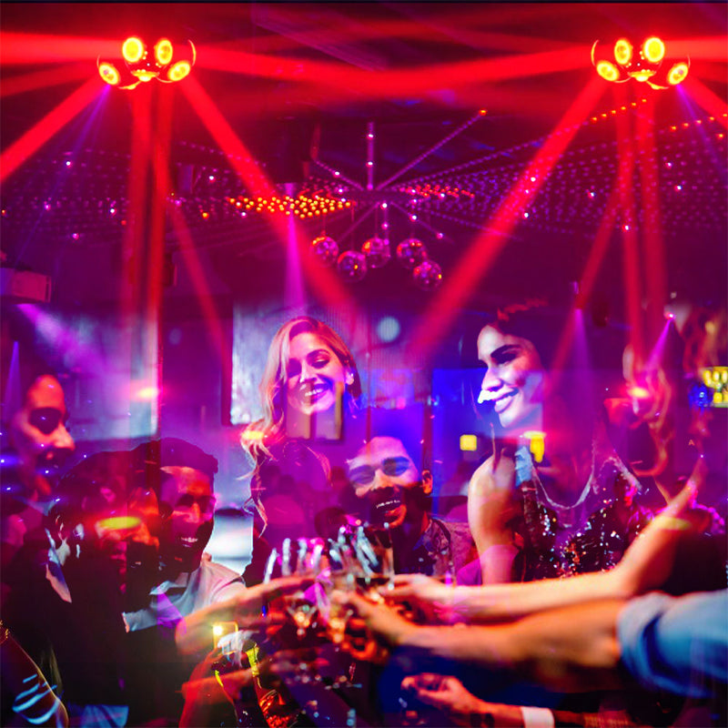 9x15W RGBW 4in1 LED Par Light | 180W DMX512 Stage Wash Uplighting | Sound Active Master/Slave with 12W Strobe for DJ Disco Party