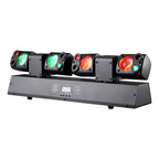 120W Twin-Headed Airship LED Moving Head Stage Light with RG Laser & Strobe, 23CH DMX512 Sound Activated DJ Disco Club Party Light