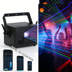 3W Full Color Animation Laser Light Bluetooth APP & DMX Control RGB Disco Stage Effects for Wedding Christmas Party