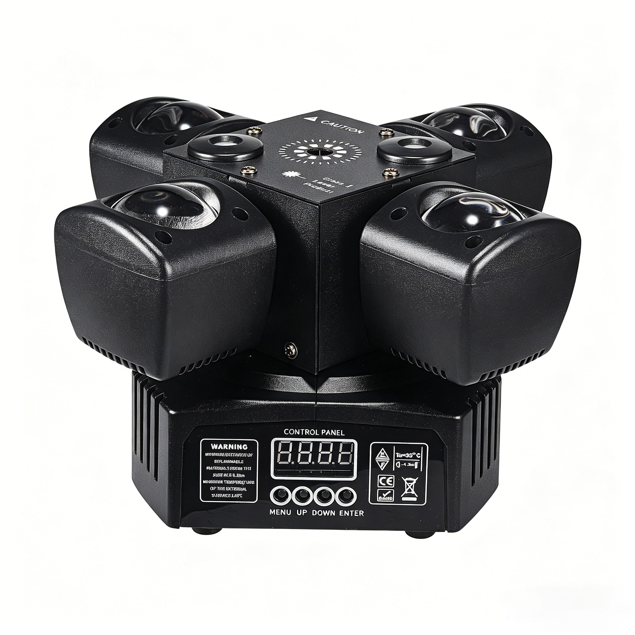 4-Arm Effect Moving Head Light 48W RGBW LED Laser Stage Light with DMX512 Sound Active & Strobe for Disco DJ Party