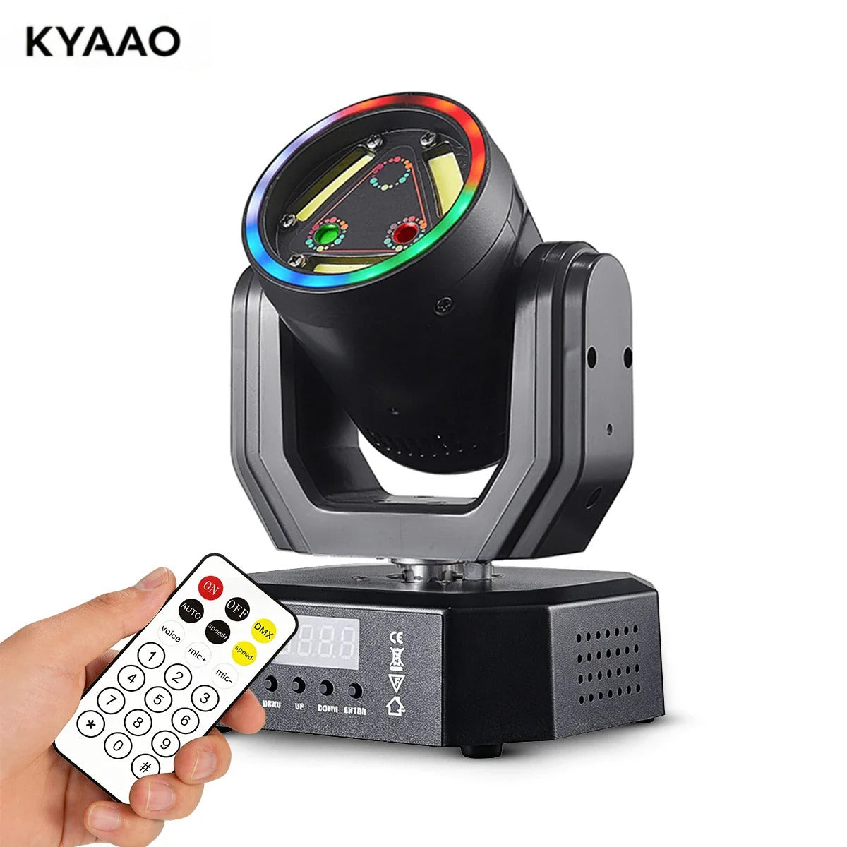 Mini Moving Head Laser Strobe Light RGB LED DMX512 DJ Stage Lighting for Party Club Bar