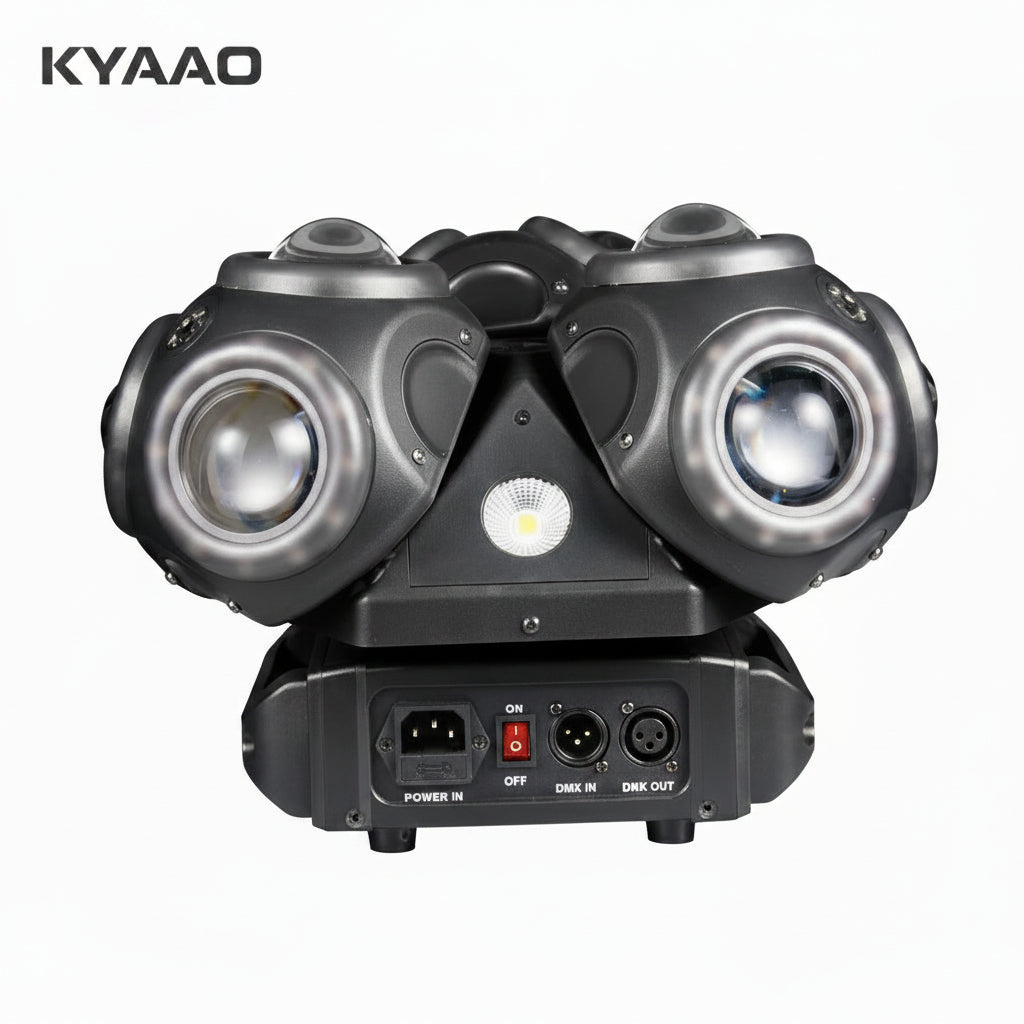 9x15W RGBW 4in1 LED Par Light | 180W DMX512 Stage Wash Uplighting | Sound Active Master/Slave with 12W Strobe for DJ Disco Party