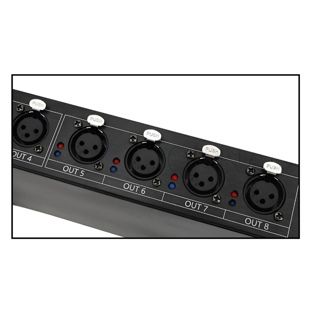 RDM8-2 RDM DMX512 Signal Splitter Amplifier 8 Way Opto Isolated DMX Distributor for Stage Lighting