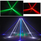 2026 RGBW Moving Head Laser Strobe Stage Light 26CH DMX512 DJ Club Party Beam Effect Lighting with Sound Control