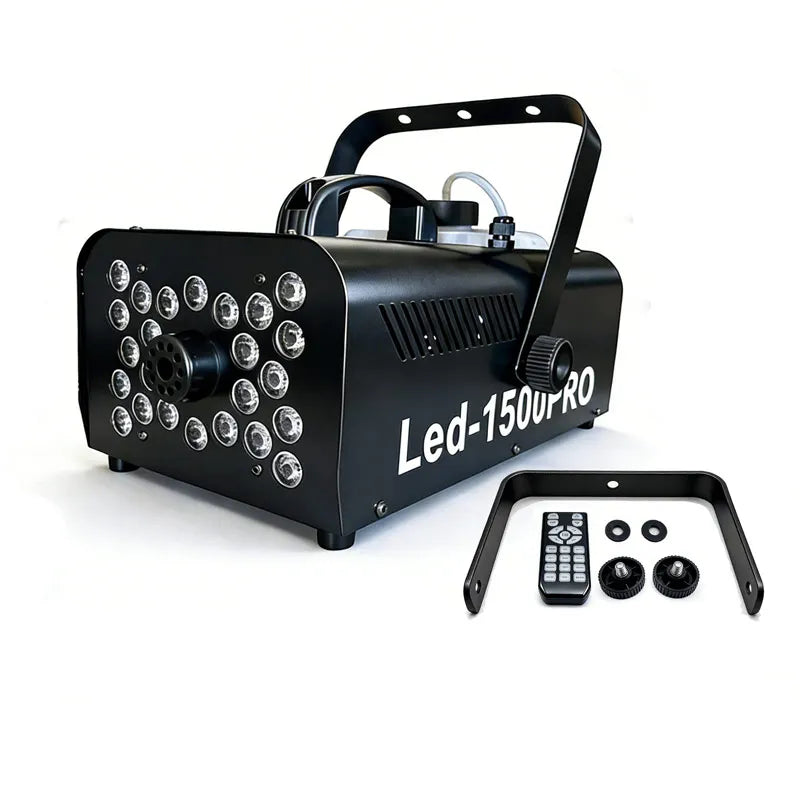 1500W Disco Smoke Machine with Timer & Remote – RGB LED Fog Machine for Wedding, Party, Christmas, DJ Stage Effect