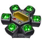 Mini Moving Head Laser Stage Light with Remote Control RGB Beam Pattern Strobe DMX512 DJ Lighting for Party Club Bar