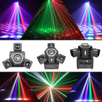 DMX512 RGBW 4in1 Strobe DJ Light LED RG Laser Strobe Sound Active Master Slave Auto for Party KTV Bar Stage Wedding Disco
