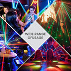 120W Twin-Headed Airship LED Moving Head Stage Light with RG Laser & Strobe, 23CH DMX512 Sound Activated DJ Disco Club Party Light