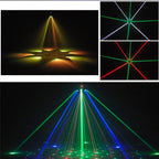 2026 RGBW Moving Head Laser Strobe Stage Light 26CH DMX512 DJ Club Party Beam Effect Lighting with Sound Control