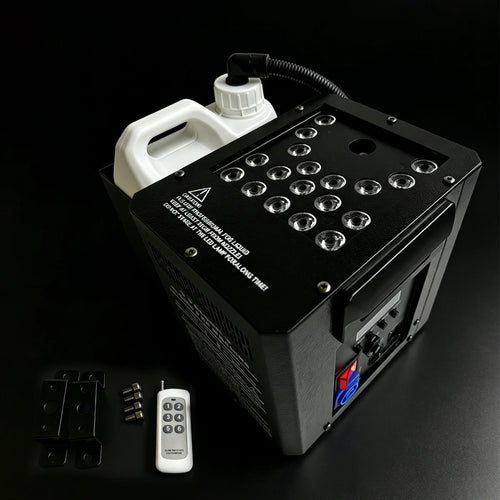 2000W Pro Stage Smoke Jet Machine with RGB LED Fog Effect DJ Disco Party Fogger DMX512 Remote for Halloween and Wedding Events