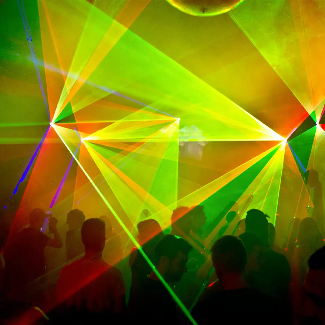 15W Professional Stage Laser Show with ILDA DMX Equipment for Events Clubs Bars Weddings Dance Activities Mall Lighting