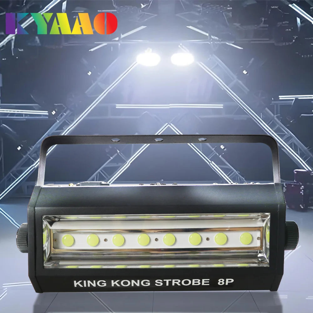 LED 200W Strobe Disco Light Music Stroboscope DJ RGB Flash Light for Wedding Party DMX 512 Control System