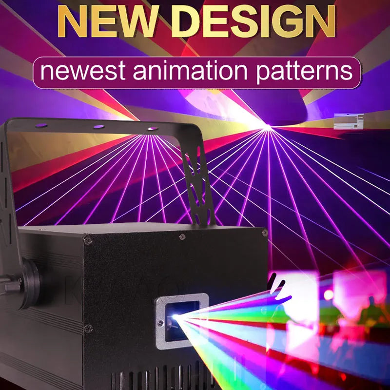 Disco Stage Laser Show 12W/10W 20kpps Colorful Lights ILDA App Control for Bar Club Wedding Party Event DJ Holiday