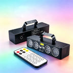 2026 Newest 6-in-1 Stage Effect Light – 50W RGB+White/Pink/Orange LED & Red/Green Laser Sound Activated + DMX Remote Control DJ Disco Party Light for Wedding Bar Club