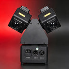 120W Dual Head Mini Moving Head Laser Light RGBWAU Meteor Effect DJ Club Party Stage Lighting DMX512 Sound Active