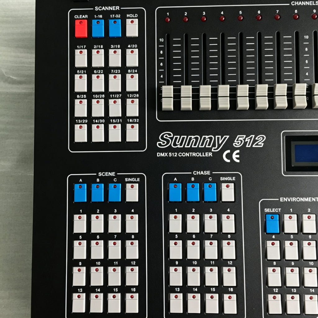 Sunny512 DMX512 Stage Lighting Controller | 512 Channels & Music Sync | Programmable Light Board