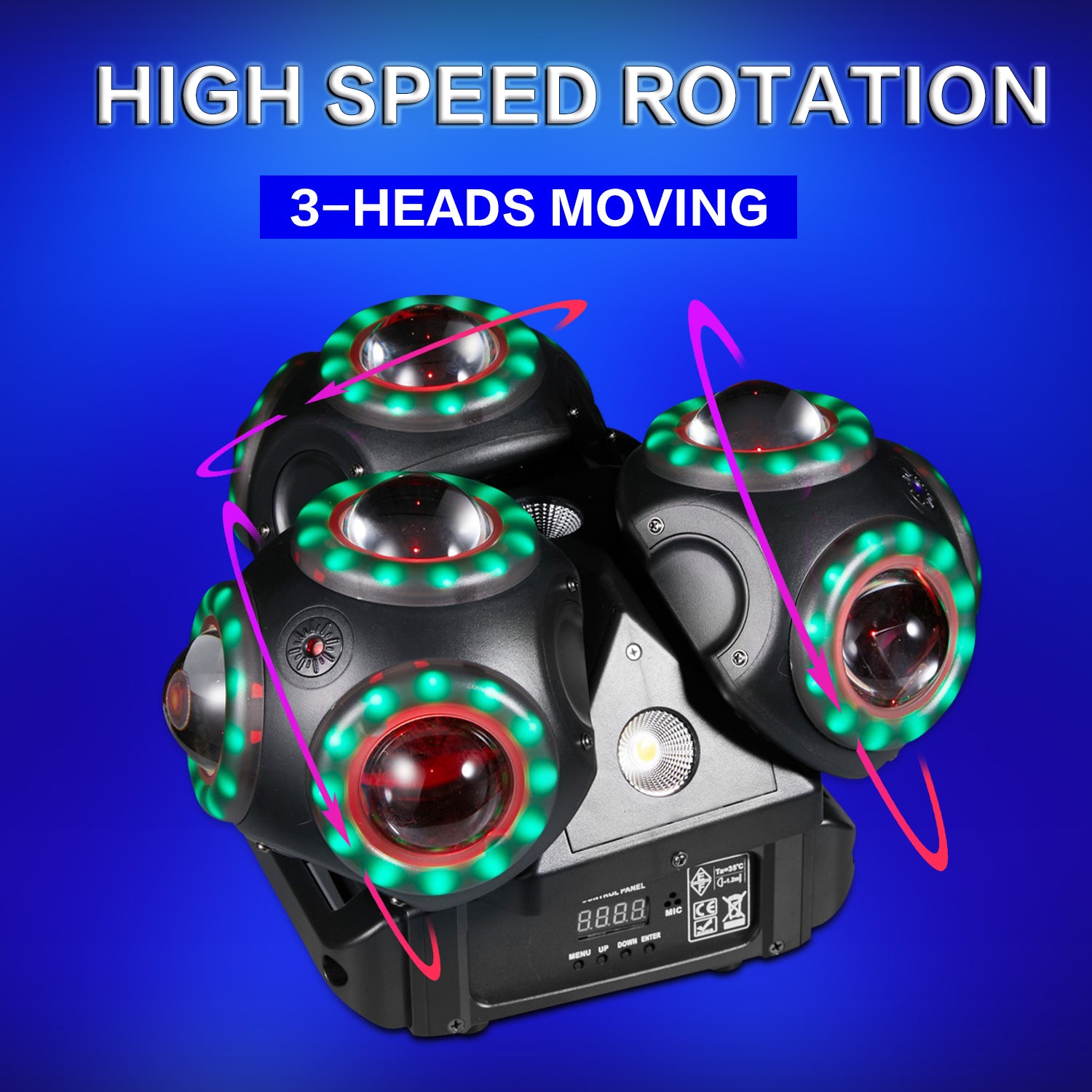 9x15W RGBW 4in1 LED Par Light | 180W DMX512 Stage Wash Uplighting | Sound Active Master/Slave with 12W Strobe for DJ Disco Party