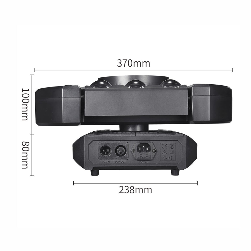 New Spider Light – 13x10W 4in1 Beam LED + RGB Lasers + 24-LED Strip – DMX512 28CH Sound Active Stage Light