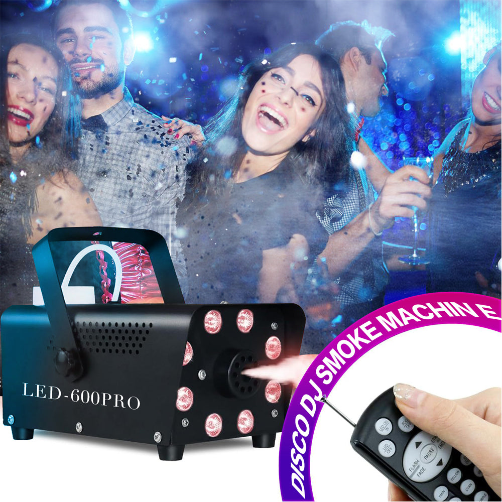 500W DJ Smoke Machine with Wireless Timer Remote Mini Portable Fogger for Halloween Parties Stage Disco & Holiday Events